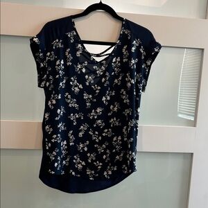 Floral Navy Women's Top